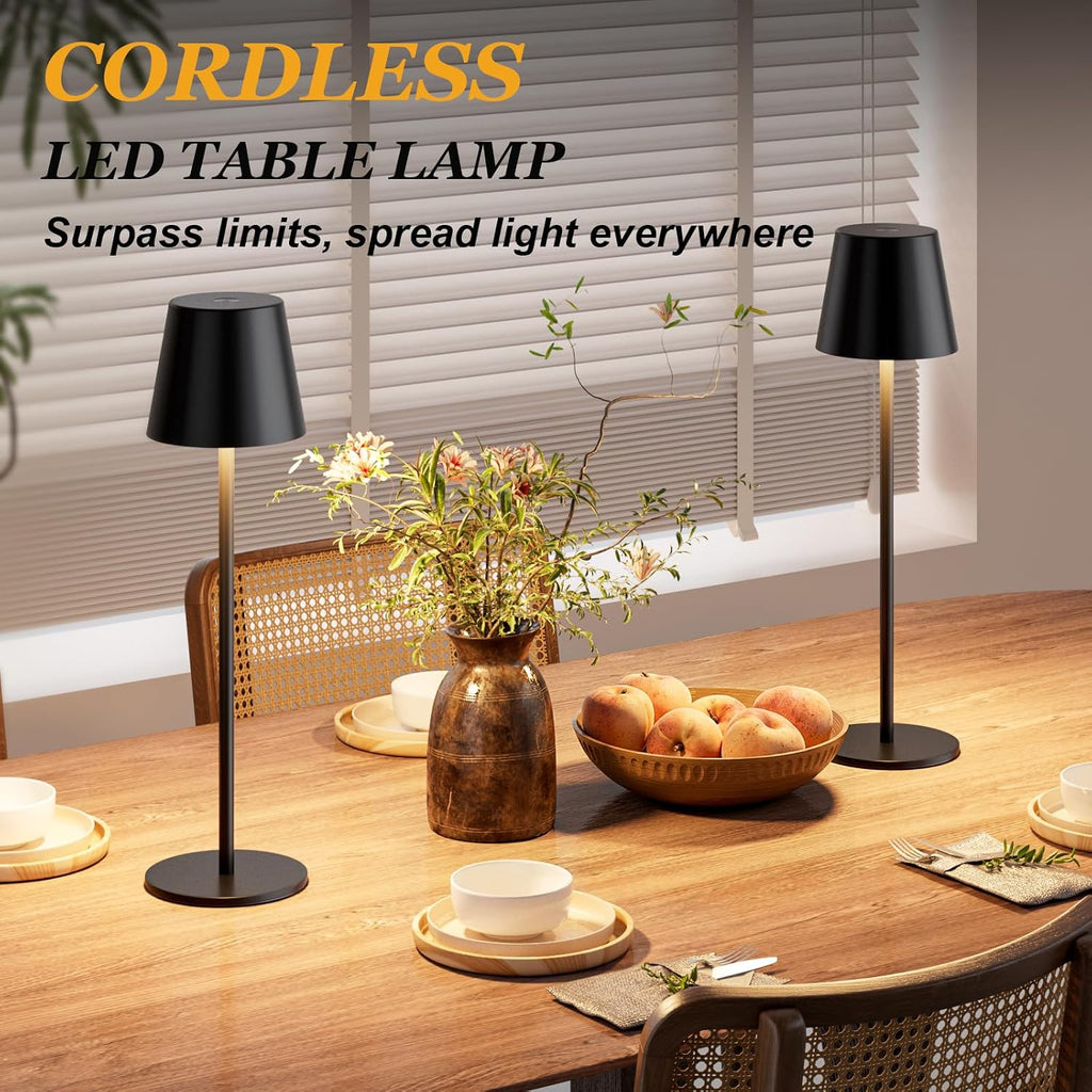 Cordless Rechargeable Table Lamps — Set of 2