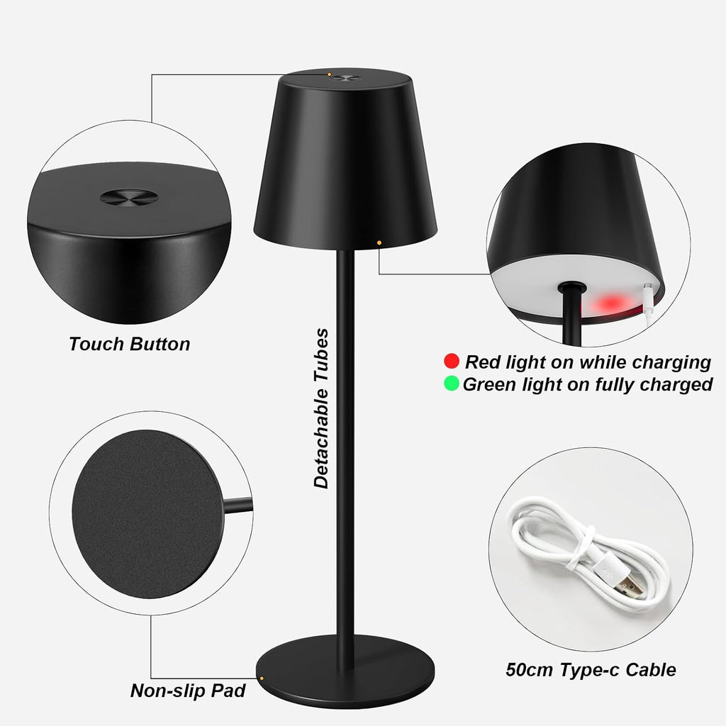 Cordless Rechargeable Table Lamps — Set of 2
