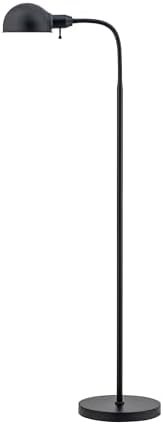 O'Bright Adjustable Floor Lamp, Black, 10-Inch Base