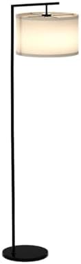 Brightech Montage Modern Floor Lamp, Tan Shade, Black