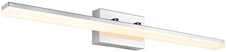 mirrea 36in Chromed LED Vanity Light, Warm White 3000K