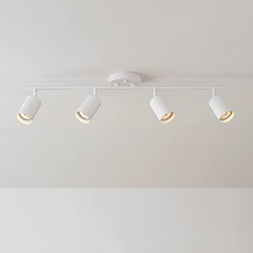 Globe Electric 57011 4-Light Track Lighting, Matte White