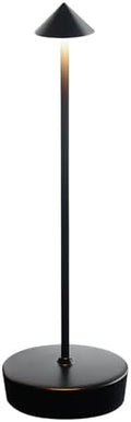 Black Cordless Rechargeable Table Lamp, 7200mAh