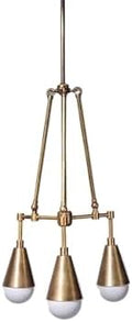 Modern Industrial Metal Chandelier, White & Black