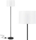 Modern Floor Lamp with White Shade, Foot Pedal Switch