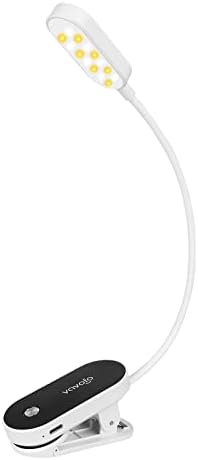 VAVOFO Rechargeable Book Light, 14 LEDs, White-Black
