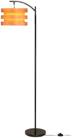 O’Bright Strata Wooden Floor Lamp, Black Light Oak