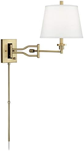 Eleganta Satin Brass Swing Arm Wall Lamp