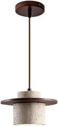 E26 Travertine Hanging Lamp, Natural Yellow