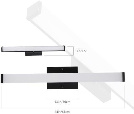 24 Inch LED Bathroom Vanity Light, 15W 3CCT