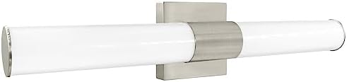 LUXRITE 24in LED Bathroom Vanity Light, Brushed Nickel