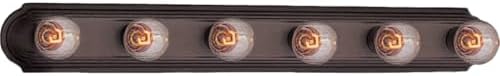Maxim Lighting Essentials 6-Light Bath Vanity Light, Rubbed Bronze