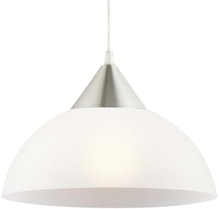 Globe Electric 64413 Plug-in Pendant Light, Brushed Steel