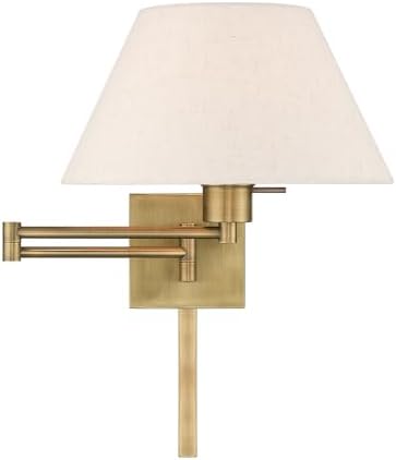 Livex Lighting 40038-01 Swing Arm Wall Light, Antique Brass