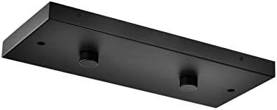 Two-Pendant Linear Canopy Kit, 14 inch Matte Black