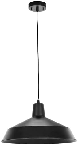 GLOBE Electric 65155 1-Light Pendant Light, Matte Black