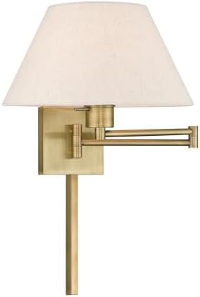 Livex Lighting 40038-01 Swing Arm Wall Light, Antique Brass