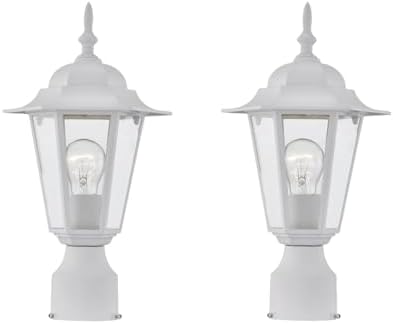 WISBEAM 2-Pack Outdoor Post Lights, White