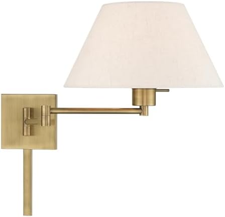 Livex Lighting 40038-01 Swing Arm Wall Light, Antique Brass