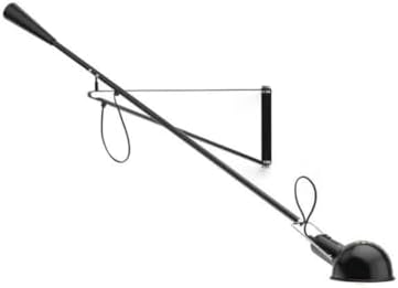 Long Swing Arm Wall Lamp, Black