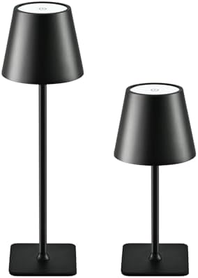 2 Pack Cordless Rechargeable Table Lamps, 3 Color Temperatures