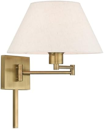 Livex Lighting 40038-01 Swing Arm Wall Light, Antique Brass