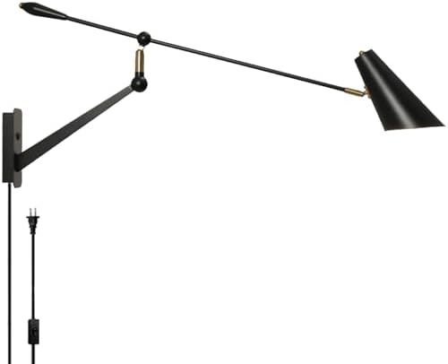 Adjustable Swing Arm Wall Lamp, E26 Base