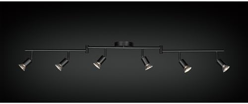 Globe Electric 6-Light Foldable Track Lighting Kit, Matte Black