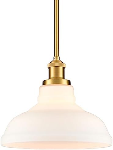 HOLKIRT Gold Opal Glass Pendant Light