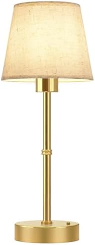 FRIDEKO HOME Gold Rechargeable Table Lamp, 15.7in