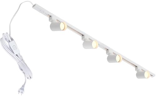 Plug-In 4-Light GU10 Track Lighting Kit, White