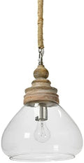 Creative Co-Op Mango Wood Ceiling Light