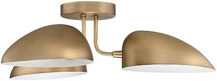 Nathan James Argo 3-Light Semi Flush Mount Ceiling Light, Vintaged