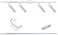 4-Light LED Track Lighting Kit with 3.3FT H Type Rails