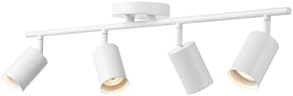 Globe Electric 57011 4-Light Track Lighting, Matte White
