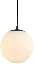 JONATHAN Y Bleecker Globe Pendant, 7.75" White/Oil Rubbed Bronze