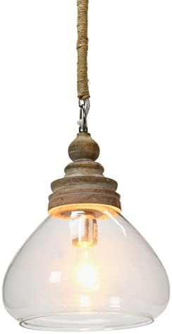 Creative Co-Op Mango Wood Ceiling Light
