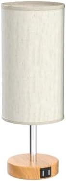 Yarra-Decor Bedside Table Lamp with USB Ports, 3-Way Dimmable