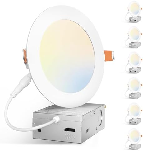 Amico 6 Pack 5 Inch LED Canless Recessed Ceiling Light