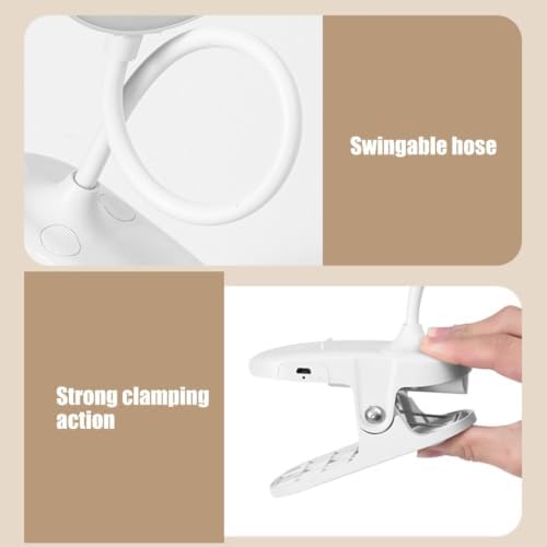 Adjustable Clamp Study Lamp, USB Rechargeable