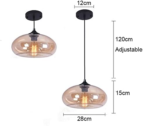 11" Colorful Glass Pendant Light, Brown
