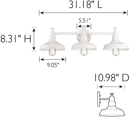 Design House 579656 Kimball 3-Light Bathroom Vanity Light