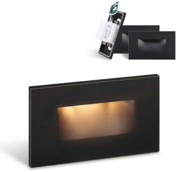 LEONLITE 3-Pack 5CCT LED Step Lights, Black