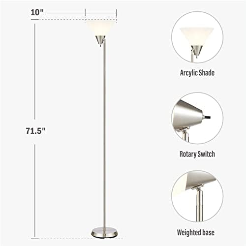 HonoDing Floor Lamp Standing Lamp Adjustable Head Arcylic Shade Floor