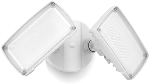 LUTEC 32W 3500LM Dual-Head LED Outdoor Flood Light, White