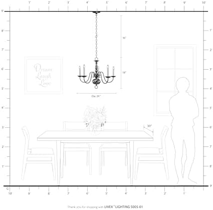 Livex Lighting 5005-01 Williamsburgh Chandelier
