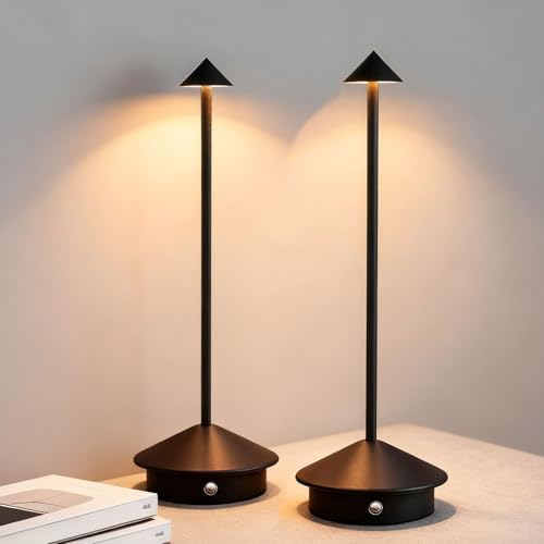 2 Pack Rechargeable Cordless LED Table Lamps, 5200mAh