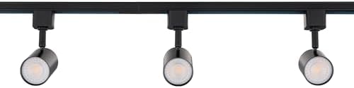 Amped Collection 3-Light 48in LED Track Lighting Kit, Black