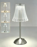 Satin Nickel Rechargeable Cordless Touch Table Lamp, 3 Colors