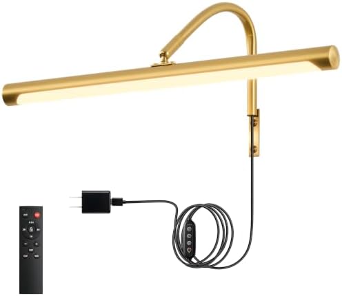 ZitoStory Dimmable Picture Light, Gold, 16 inch
